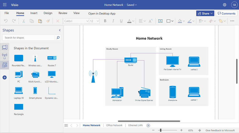 Microsoft Visio Công cụ vẽ sơ đồ tốt cho Windows PC