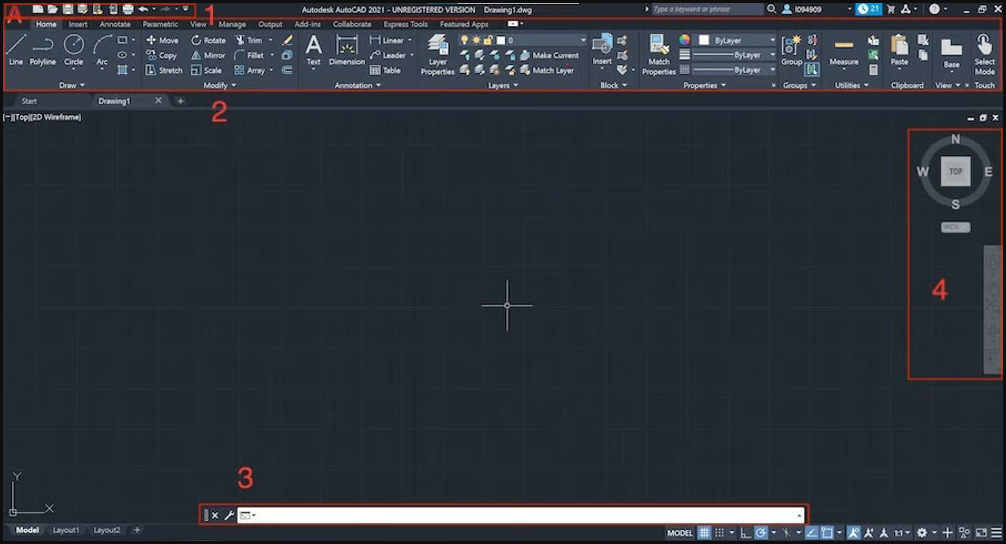 Hiểu Giao Diện Người Dùng của AutoCAD